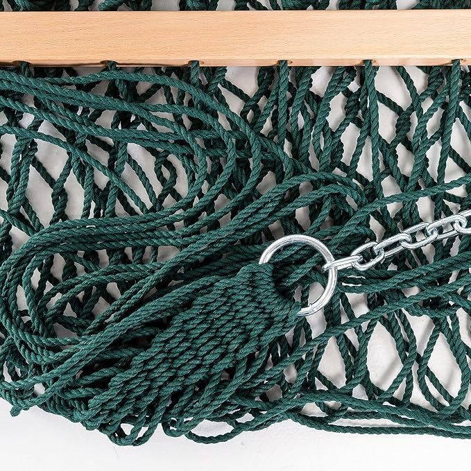 Castaway Living 13 ft. Double Traditional Hand Woven Green Polyester Rope - Image 6