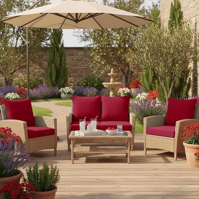 Outdoor Cushions for Patio Furniture, Double-Sided Waterproof Backrest and Seat - Image 8