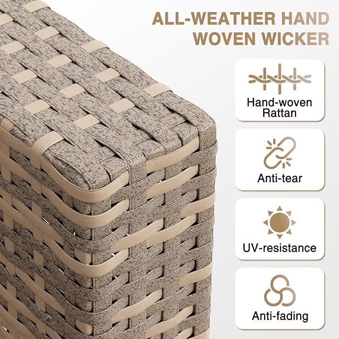 Aoxun Patio Furniture Sets, 7-Piece Outdoor Patio Furniture - Image 5