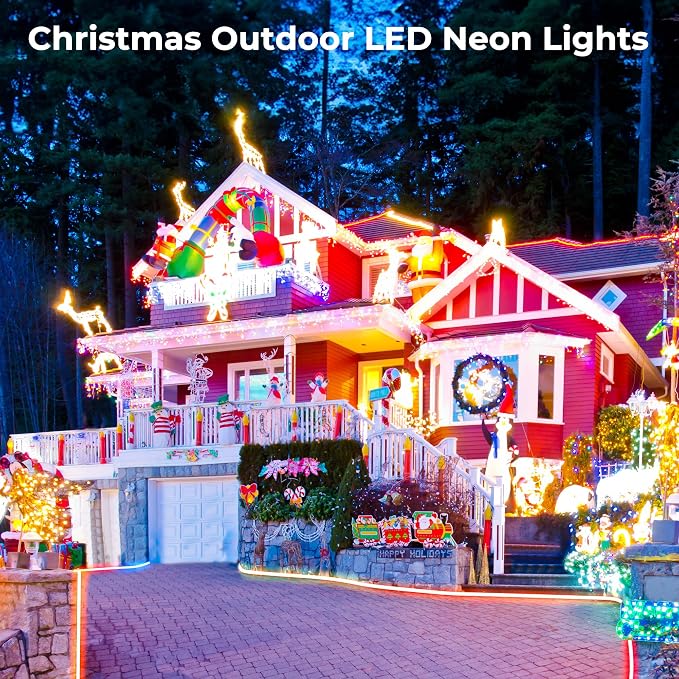 50FT LED Neon Rope Lights, Flexible Led Rope Lights Control - Image 5