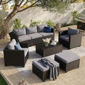 Aoxun 8 Piece Outdoor Patio Furniture Set 7 Seats, Outdoor Sectional by Aoxun