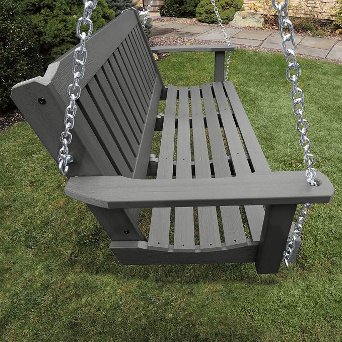 highwood Lehigh Porch Swing, 4 Feet, Coastal Teak - Image 4