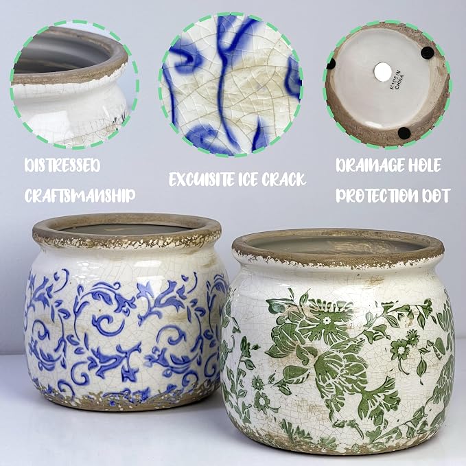 Flower Pot, Vintage Ceramic Pot - Image 3