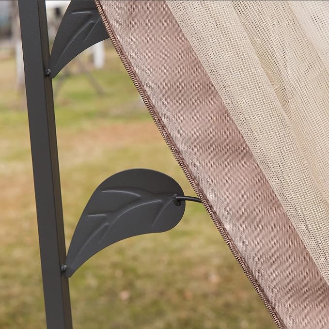 Outsunny 10' x 10' Metal Patio Gazebo, Double Roof Outdoor Gazebo Canopy Shelter - Image 8