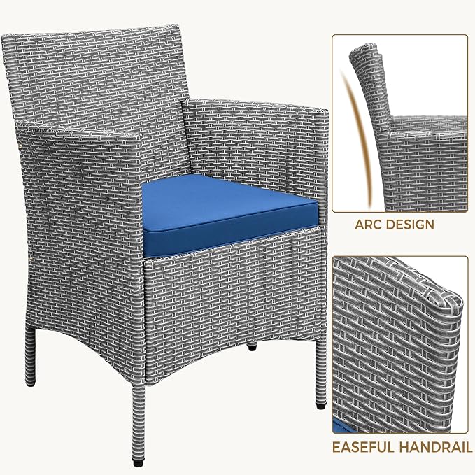 Yaheetech 3 Pieces Patio Porch Furniture Set, Outdoor PE Rattan Wicker - Image 5