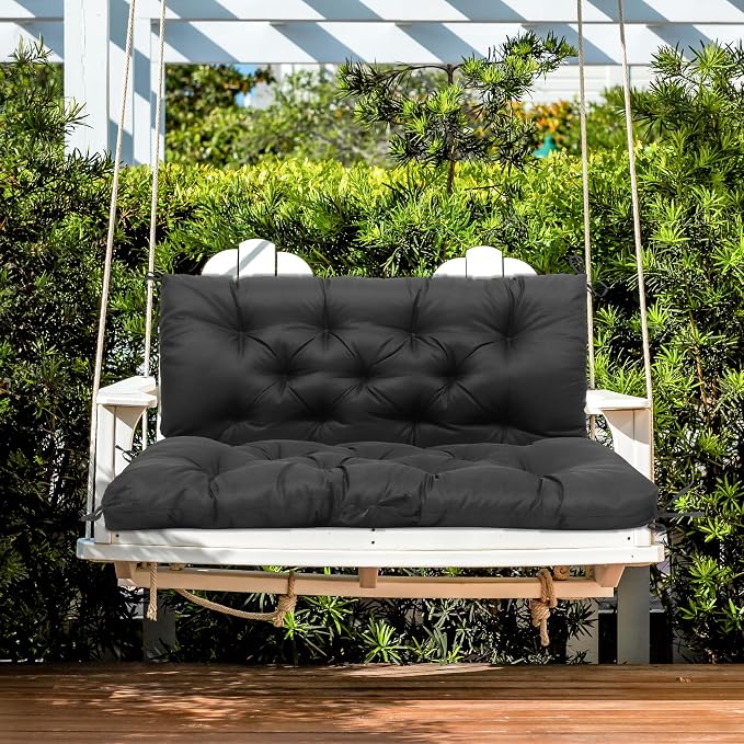 Waterproof Porch Swing Cushions 60 Inch, 2 3-Seater Replacement - Image 9