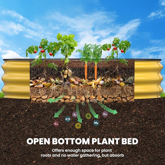 Galvanized Raised Garden Bed 4×4×1 FT, Round Metal Raised Garden Bed Outdoor - Image 4