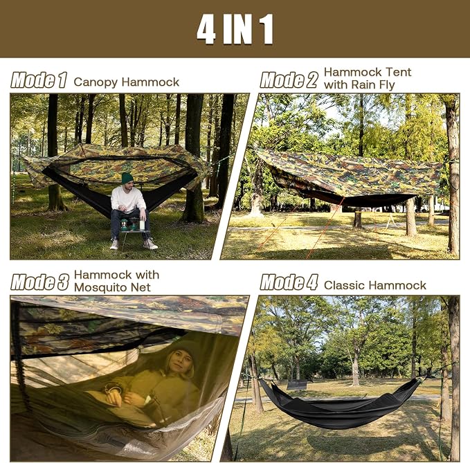Night Cat Camping Hammock Tent: Lightweight Portable 4 in 1 Hammock - Image 3