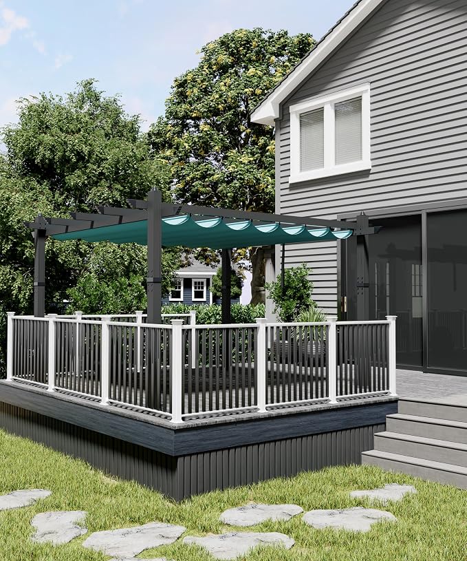 GarveeLife 10x13 ft Aluminum Pergola, Outdoor Metal Pergola - Image 6