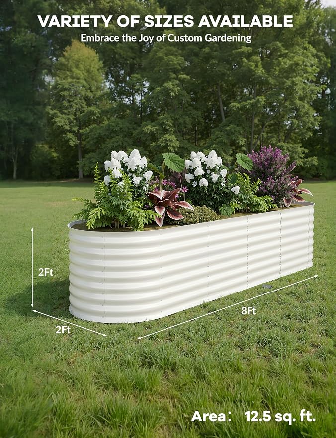 2 Pcs Raised Garden Beds Outdoor 8x2x2 ft - Image 3