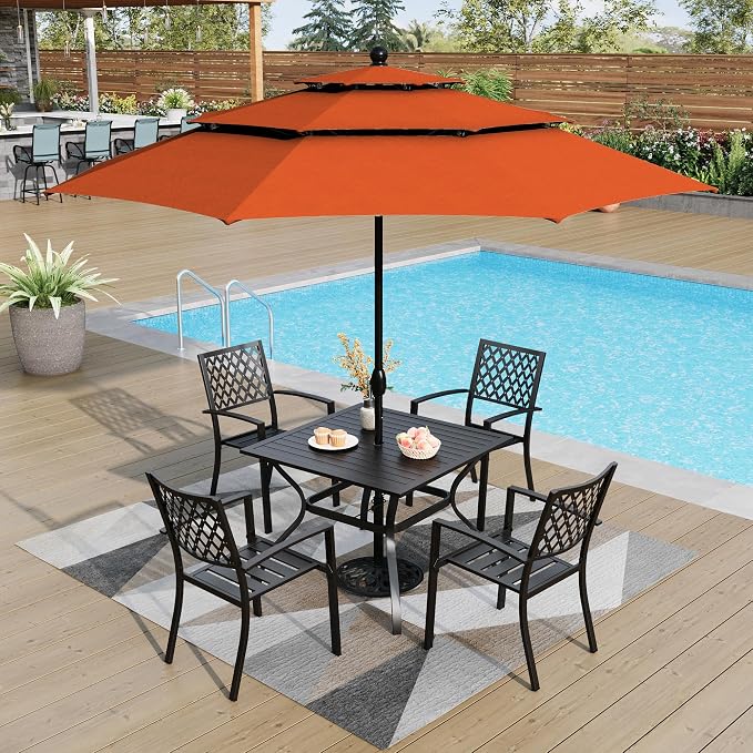 PHI VILLA Outdoor Dining Set 6 PCS - Image 5