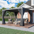 EROMMY Louvered Pergola 10' x 10' Outdoor Hard Top Pergola by EROMMY