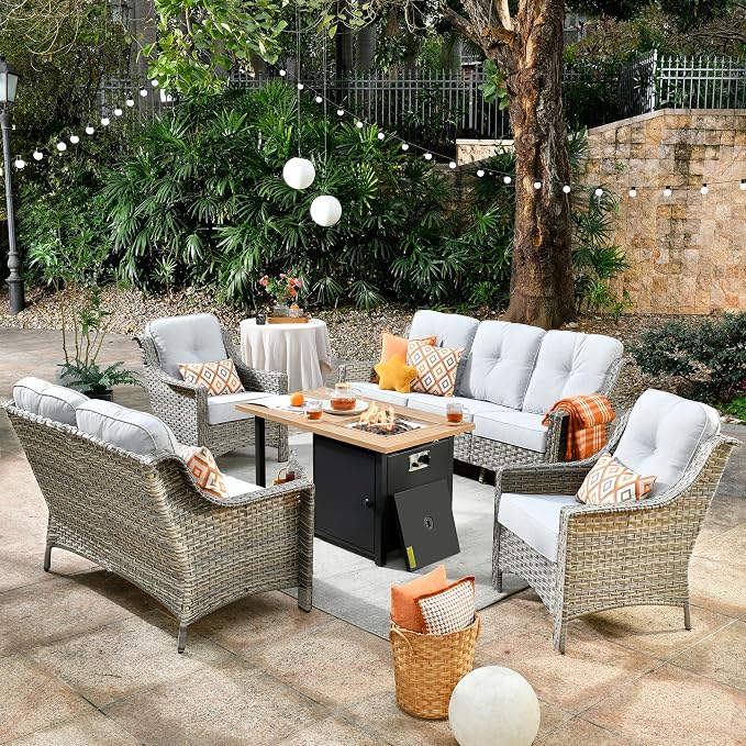 HOOOWOOO 5 Piece Patio Furniture Conversation Sets - Image 8