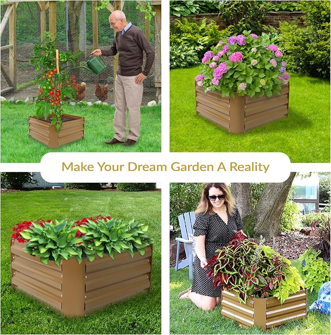 Sunnydaze 11.75" H Raised Metal Garden Bed - Image 4