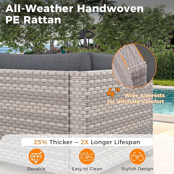 8-Seat Modern Patio Furniture Set - Image 4