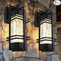 Dusk to Dawn Outdoor Front Porch Light Fixtures Wall Mount, 2 Pack Sensor by WIHTU