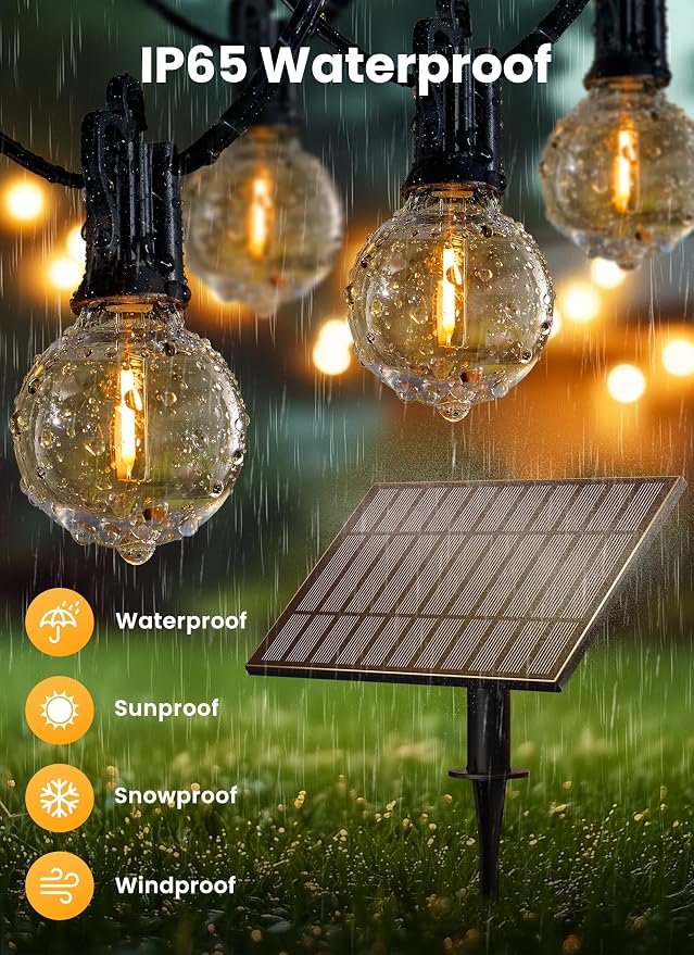 Brightown 158FT Solar String Lights Outdoor - Image 3