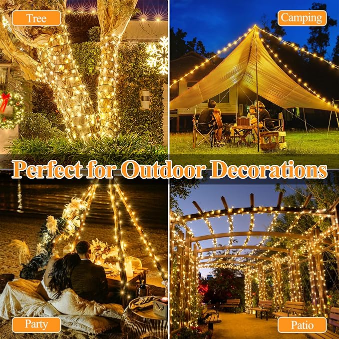Solar String Lights 240LED 79FT, IP67 Waterproof Solar Lights - Image 6