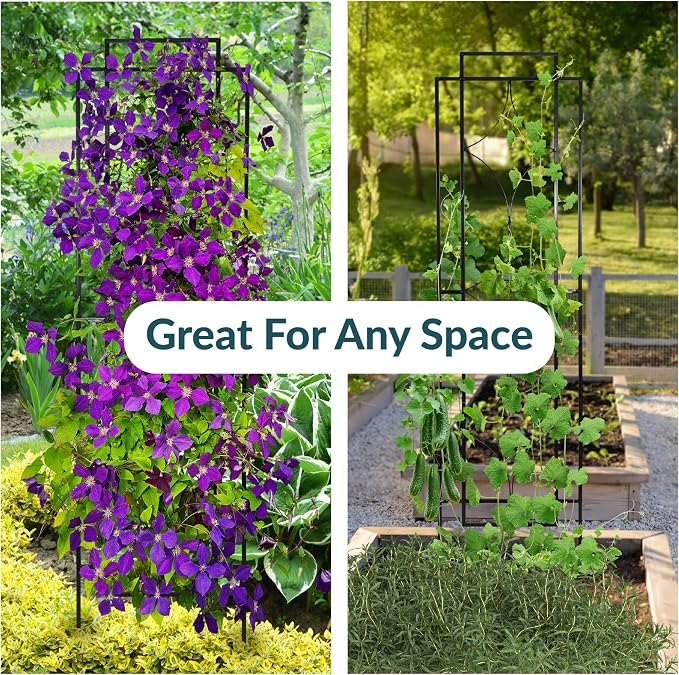 Sunnydaze 2-Piece Chic Diamonds Garden Trellis - Image 3