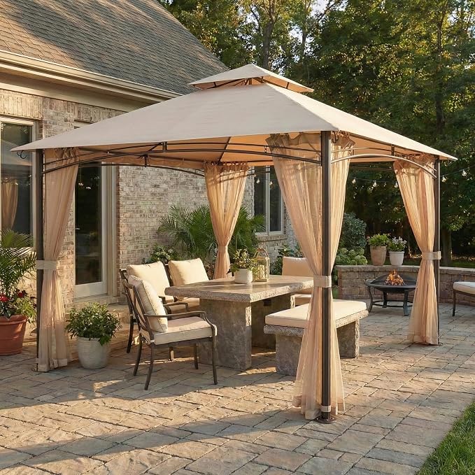 Garden Winds Reinforced RipLock 350 Replacement Canopy Top and Netting Set - Image 2