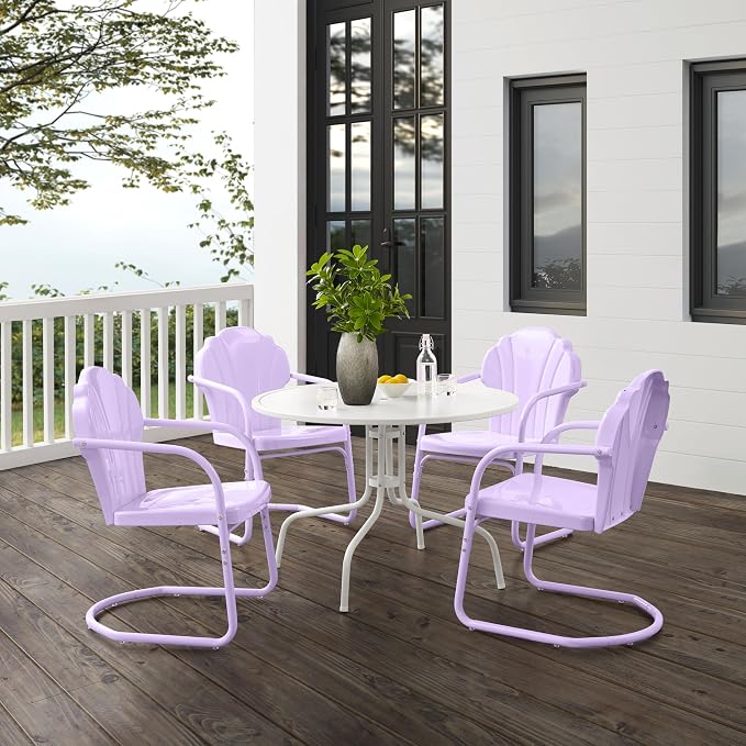 Crosley Furniture Tulip 5-Piece Outdoor Dining Set - Image 4