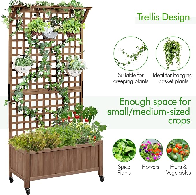Yaheetech 72" H Horticulture Garden Planter - Image 4