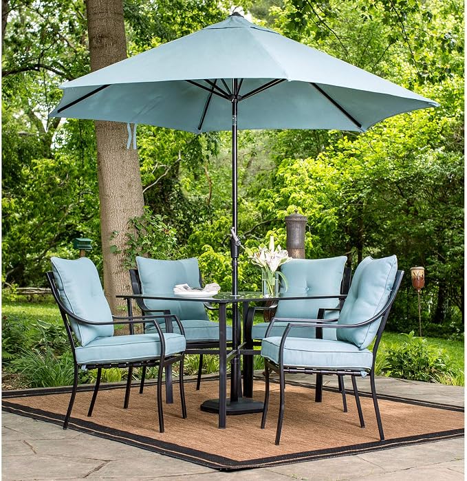 Hanover Lavallette 9 ft. Outdoor Umbrella, UV and Weather Resistant PVC Canopy - Image 3