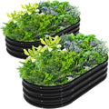 2Pcs 4X2X1ft Oval Raised Garden Bed Kit, Galvanized Raised Garden Beds Outdoor by Unknown