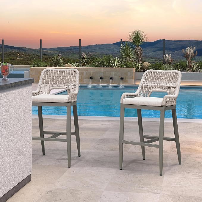 PURPLE LEAF Bar Stool 1 Piece Bar Height Metal Chair - Image 2