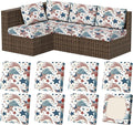 8Pcs Square Large Stretch Patio Cushion Covers, Couch & Sofa Replacement by VORSHAPE