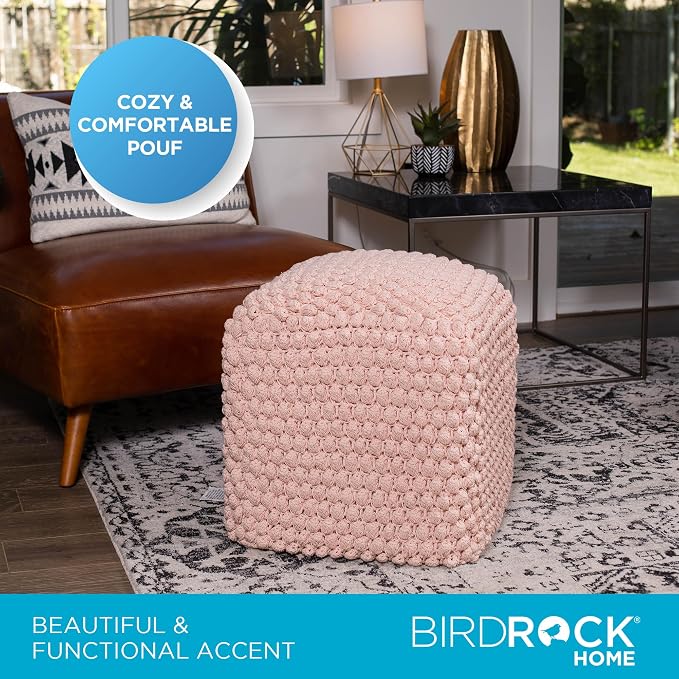 BIRDROCK HOME Buds Pouf Foot Stool Ottoman - Image 5