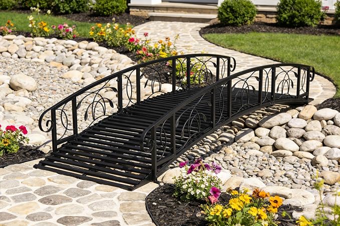 JSUN7 8 FT Metal Garden Bridge - Image 8