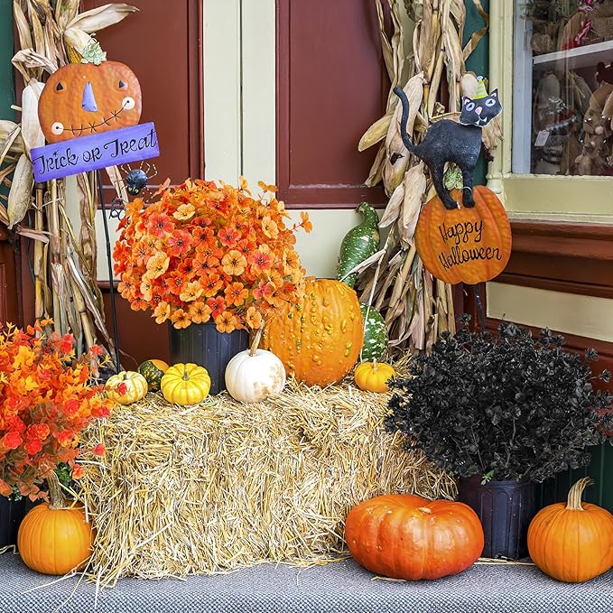 AGIRL 16 Bundles Artificial Fall Flowers Outdoor Indoor Decoration, No Fade - Image 4