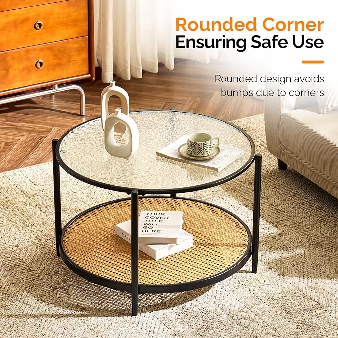 VINGLI 30" Round Coffee Table - Image 7