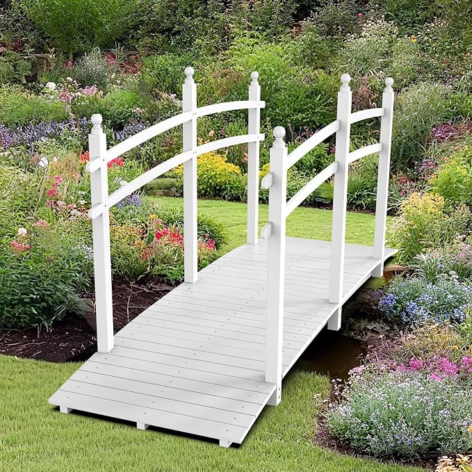 VINGLI Garden Bridge, Classic Wooden Bridge - Image 6
