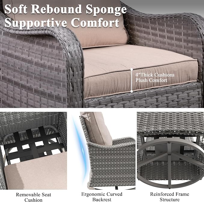 2-Seat Modern Patio Furniture Set - Image 6