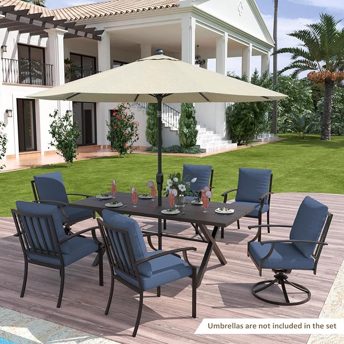 ALAULM 7-Piece Patio Dining Table and Chairs - Image 2
