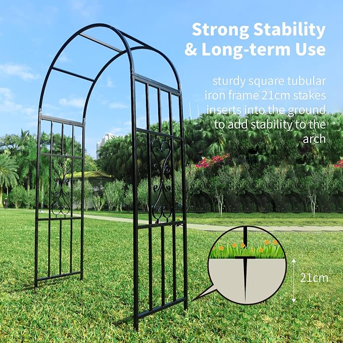 Arbors, Curved Metal Endurable Iron Trellis Plants Stand Use - Image 2