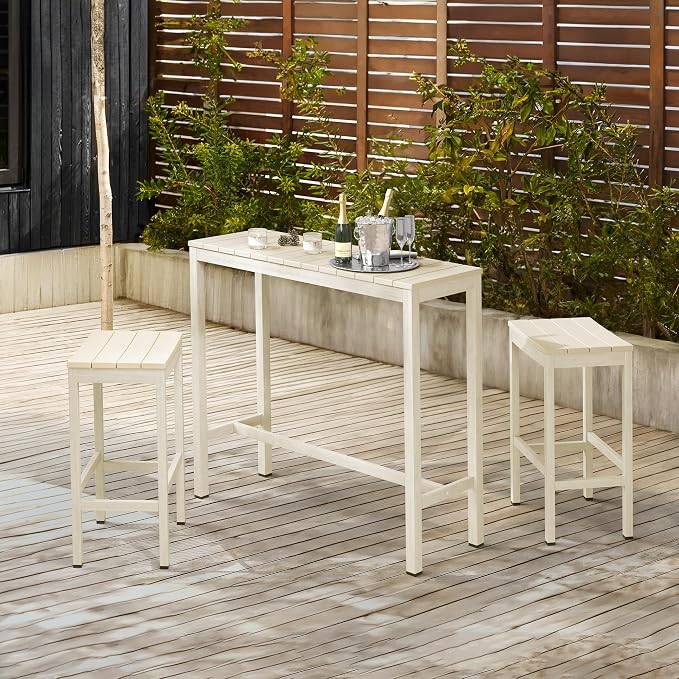 Outdoor Bar Stools Set of 2, 26 Inch All Weather HDPS Patio Counter Height - Image 4