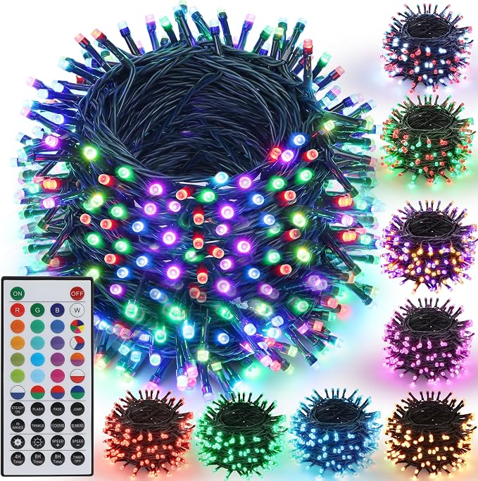 Joomer Color Changing Christmas String Lights, 164FT 500 LED RGB LED String by Joomer