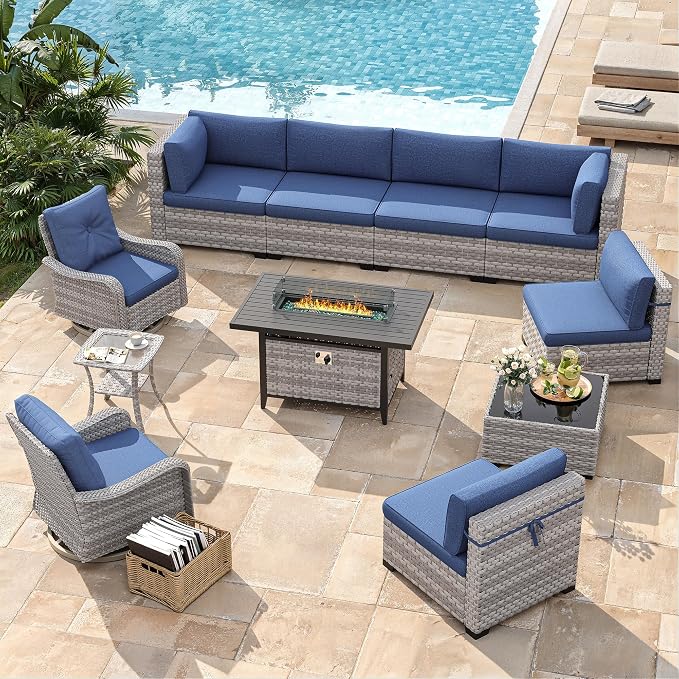 8-Seat Outdoor Wicker Patio Furniture Set - Image 2