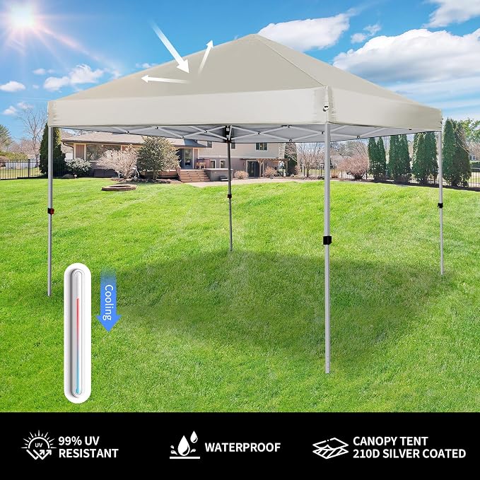 Pop Up Canopy Tent 8X8 FT, Easy Set-up Sade, Instant Shelter w/Canopy Cover - Image 4