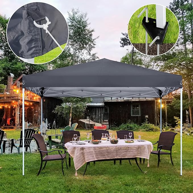 ZENY 10x10 Pop Up Canopy Tent Easy Set-up Outdoor Patio Canopy Adjustable - Image 2