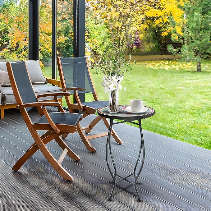 14 Inch Small Outdoor Side Table - Image 7