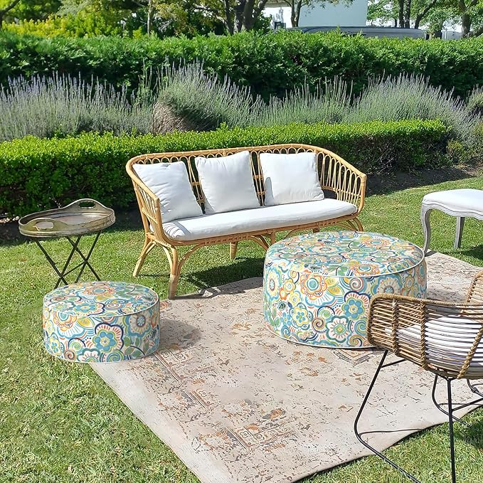 LVTXIII Outdoor/Indoor Inflatable Stool Ottoman, All Weather Patio Footrest Pouf - Image 7