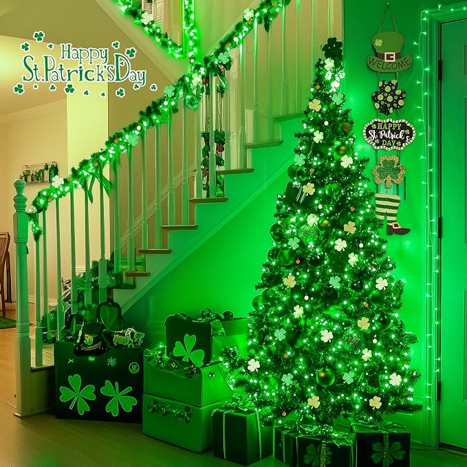 JMEXSUSS Green Christmas Lights Indoor Plug in, 150 LED Connectable String - Image 6