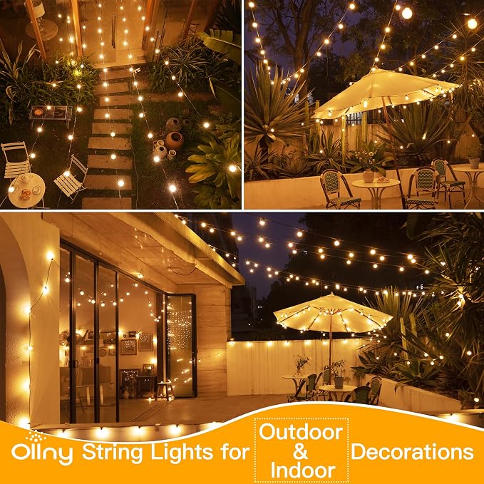 Ollny 150FT Outdoor String Lights, Waterproof Connectable Shatterproof Outside - Image 6