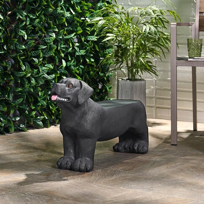 Christopher Knight Home Hyrum Outdoor Bench, Matte Black + Black - Image 2