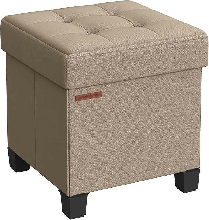 SONGMICS Storage Ottoman, Small Ottoman Foot Rest by SONGMICSbySONGMICSHOME