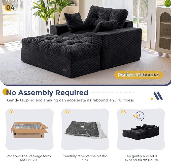 MAXYOYO Modular Sectional Chaise Lounge Sofa, Upholstered Lounge Chair - Image 9